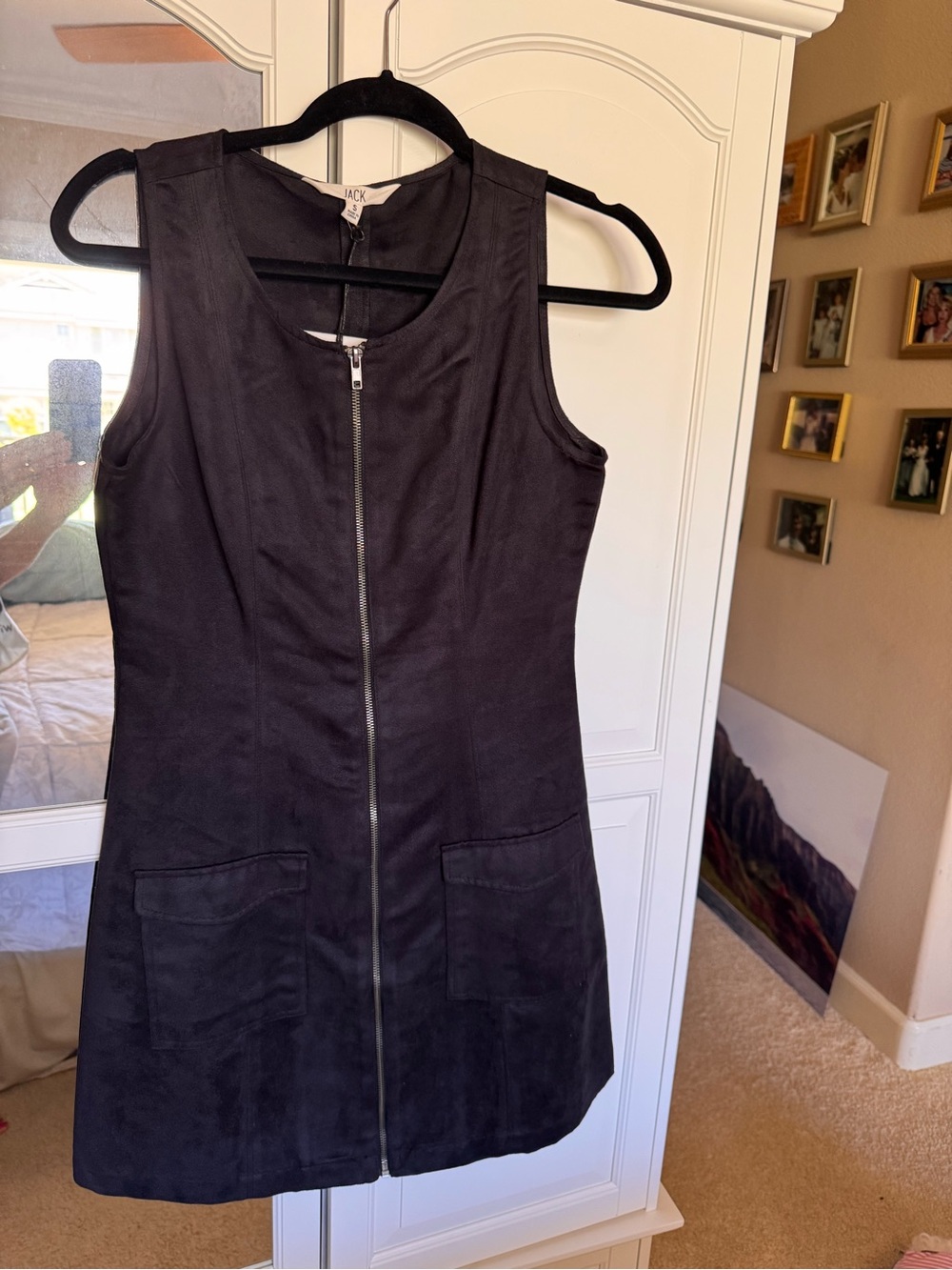 Jack by BB Dakota Black Sleeveless Zip-Front Mini Dress